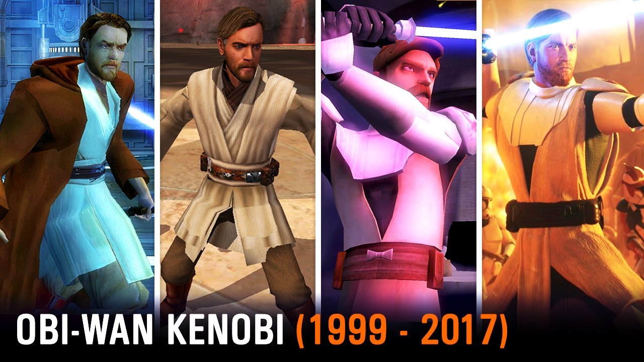 Obi Wan Kenobi Evolution In Star Wars Games (1999 - 2020) - YouTube