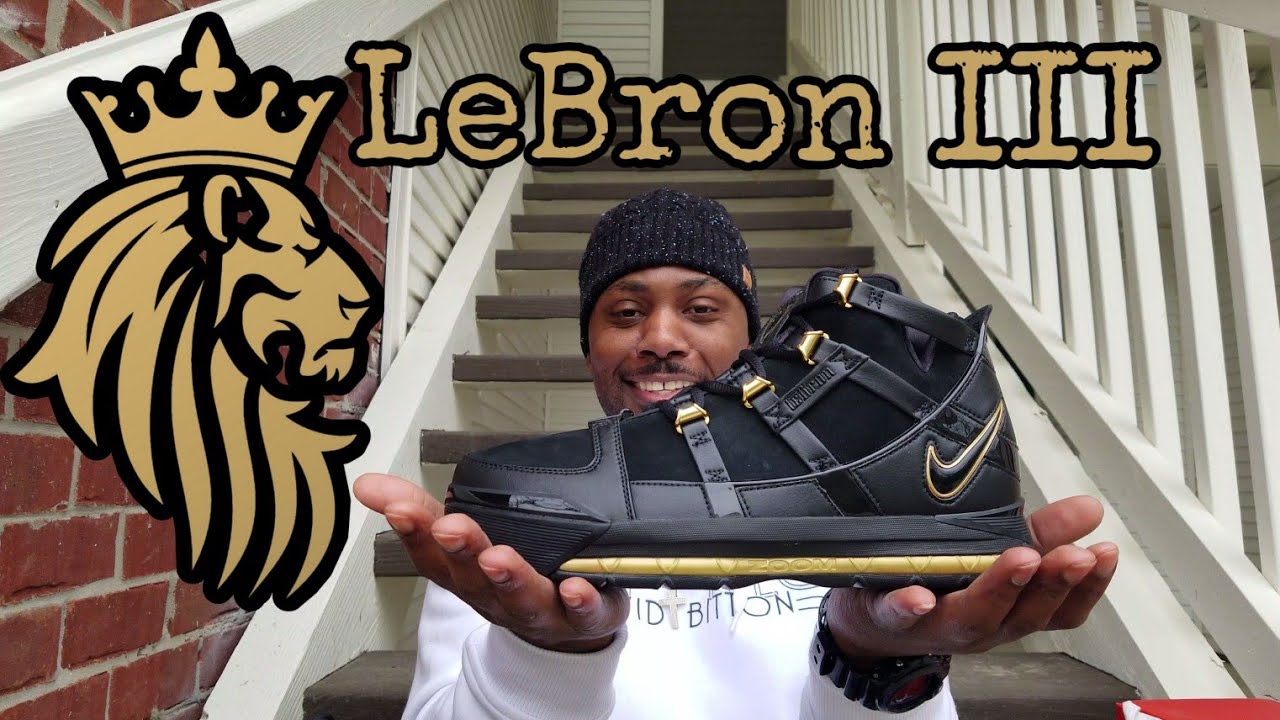 2018 Retro Nike Zoom LeBron 3 QS Metallic Gold pickup and full in