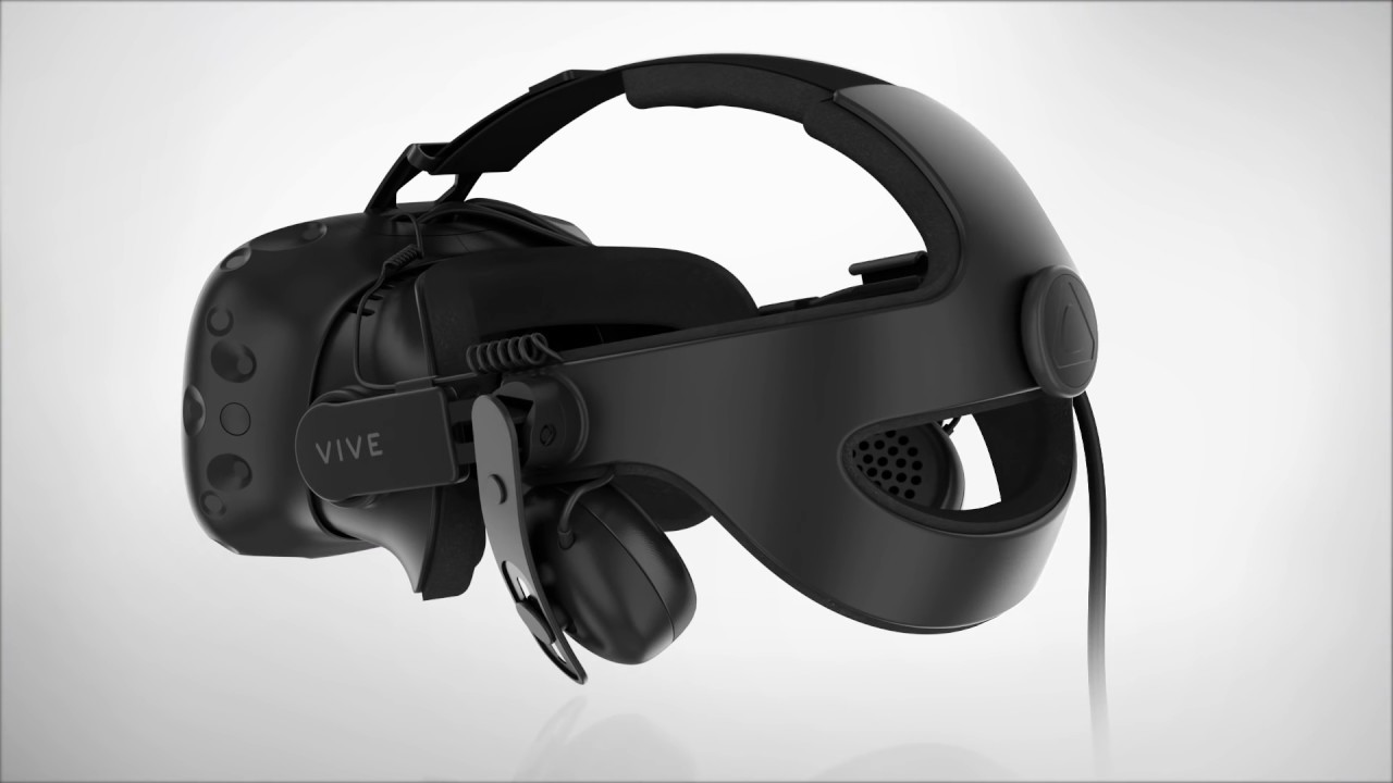 Vive デラックス オーディオ ストラップをヘッドセットに取り付ける