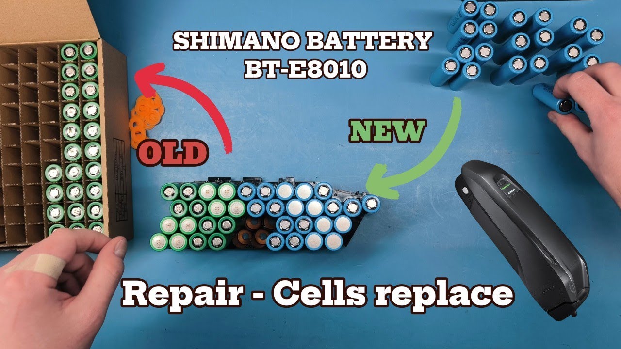 SHIMANO BATTERY BT-E8010, REPAIR - CELLS REPLACE PROCESS - YouTube