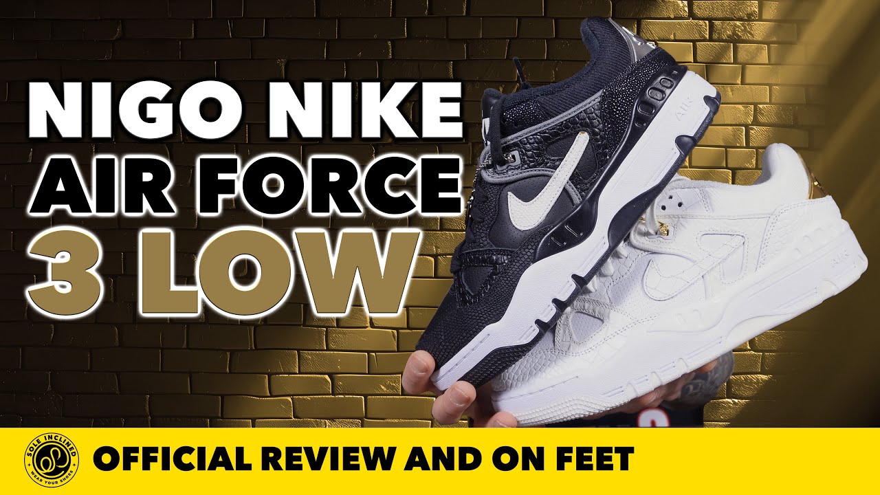 Nigo Nike Air Force 3 Low White and Black In Depth Review and On