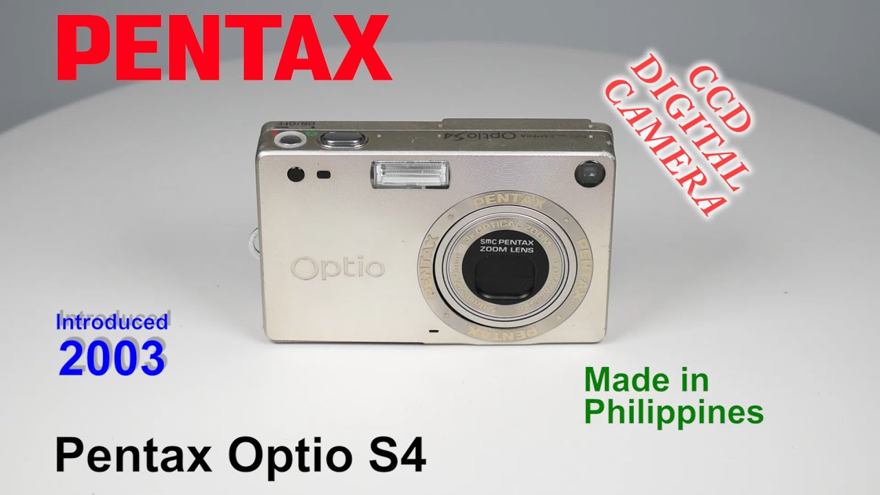2003 Pentax Optio S4 - CCD Digital Camera - YouTube