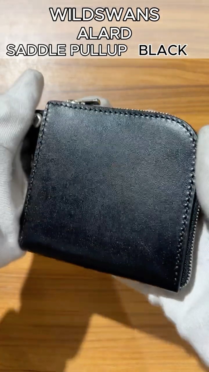 WILDSWANS ALARD サドルプルアップ L字ジップウォレット（ブラック