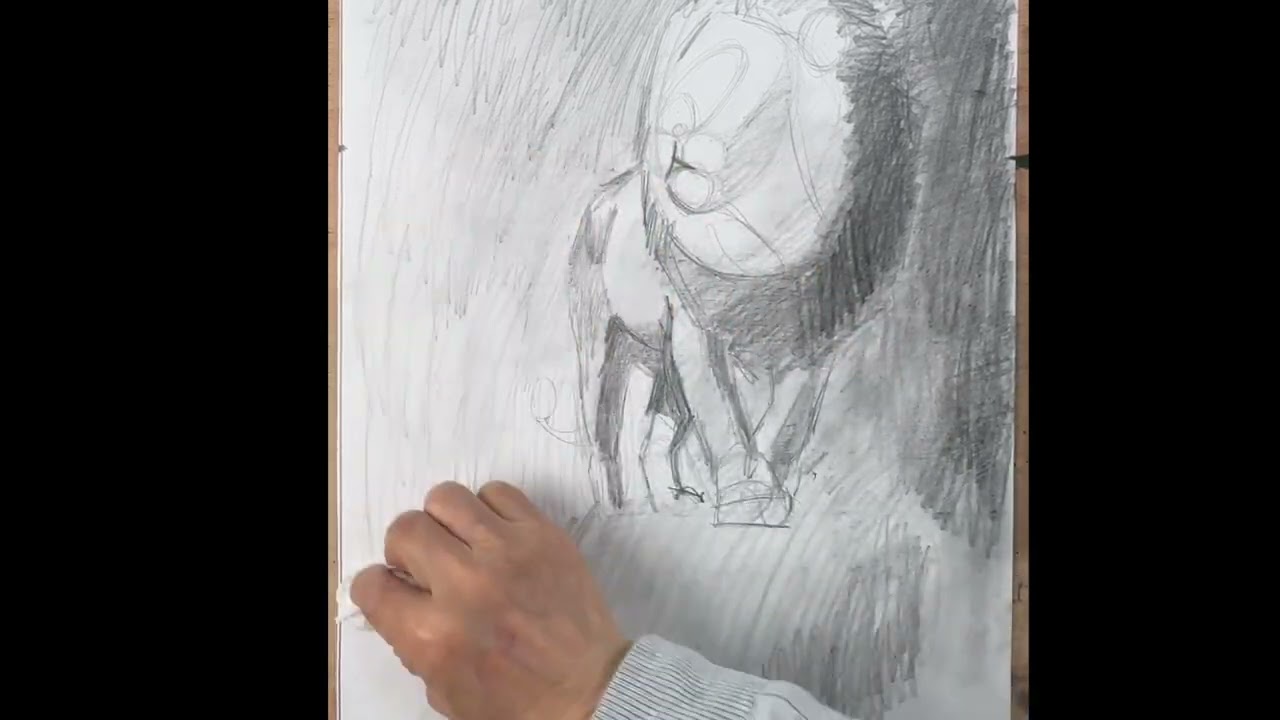 メンバー限定】ノーカット版！鉛筆だけでライオンを描いてみた - YouTube