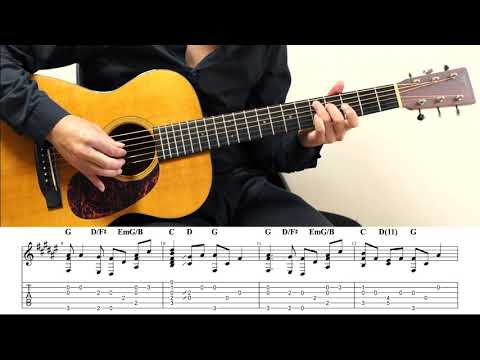 TAB】花の名 / BUMP OF CHICKEN ソロギターカバー 中野幸一 - YouTube