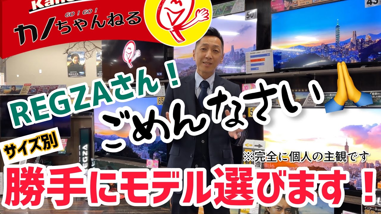 REGZAさんごめんなさい！勝手に！サイズ別に！主観で！モデル選択しま