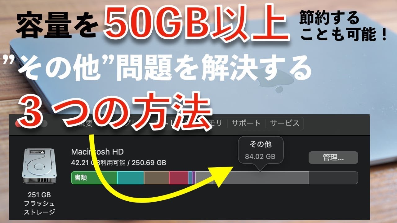 Macのストレージ容量を50GB以上空けることも可能！