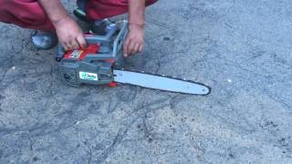 タナカ 33ccエンジンチェーンソー PMS-330B 使ってみました - YouTube