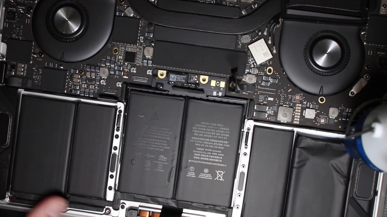 MacBook Pro 2018 13 A1989 バッテリー電池交換修理やり方 - YouTube