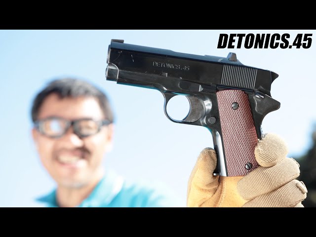 デトニクス.45 黒 固定スライド ガスガン マルシン 中古エアガン