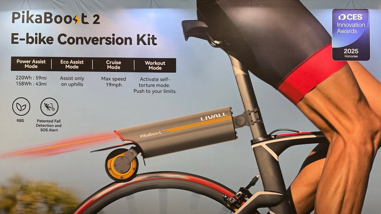 Livall PikaBoost 2 E-Bike Conversion Kit & Smart Helmets at CES