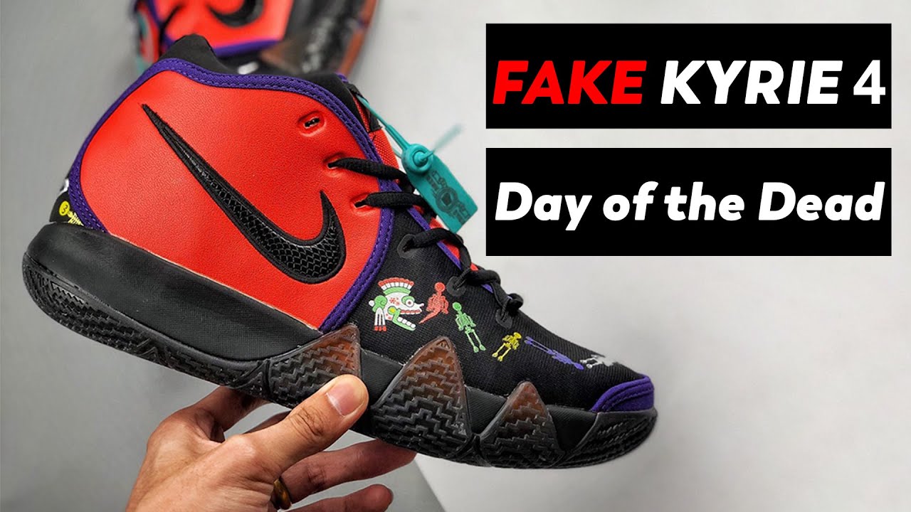 KYRIE 4 Day of the Dead REAL VS FAKE - YouTube