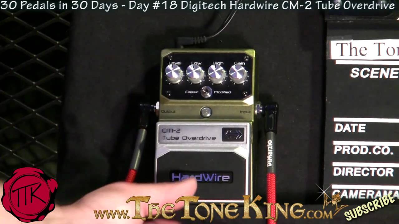 Digitech Hardwire CM-2 Tube Overdrive Demo Review - 30 Pedals Day