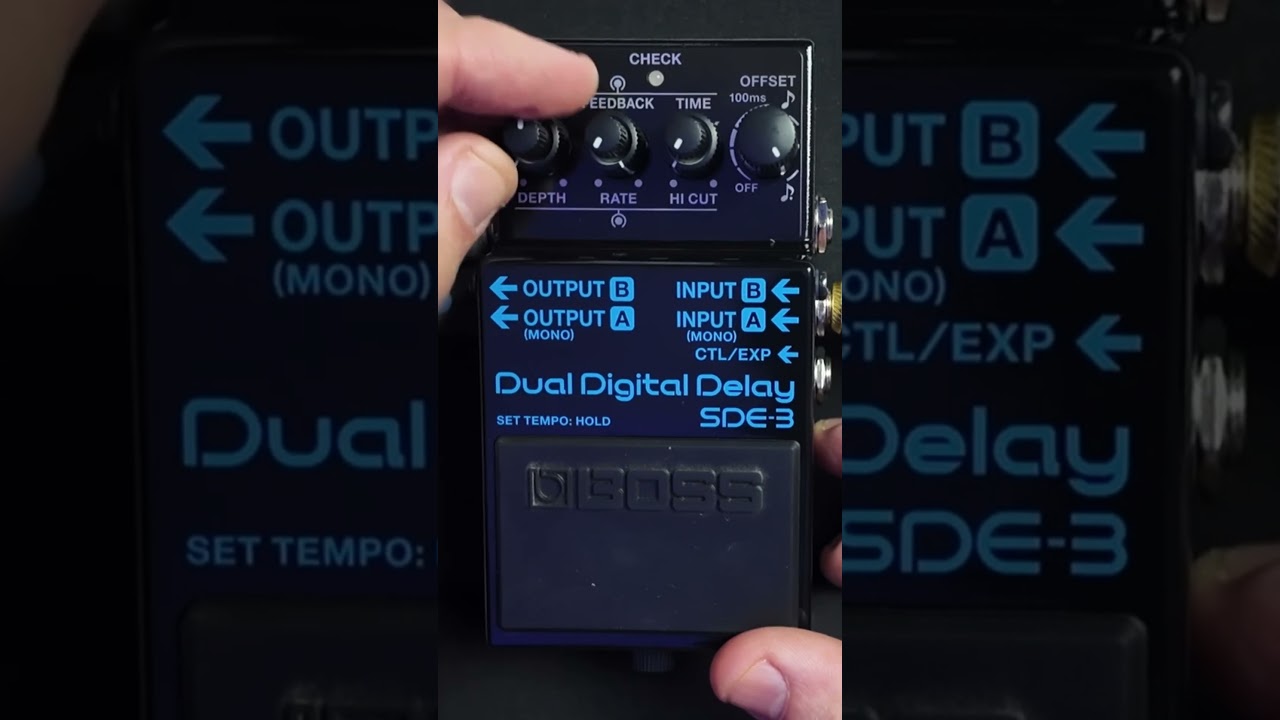 BOSS SDE-3 PANNING DELAY Setup (Listen in STEREO) #BOSS #guitar