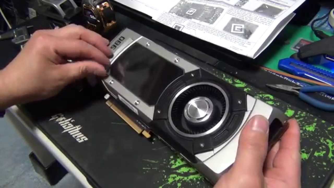 自作PCグラボGTX980を水冷化しました - YouTube