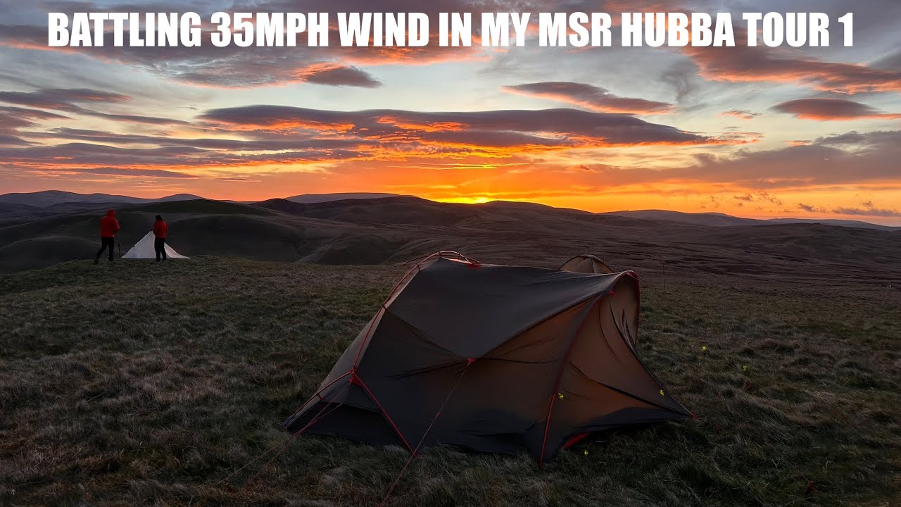 Battling 35MPH Wind in my MSR Hubba Tour 1 💨 - YouTube