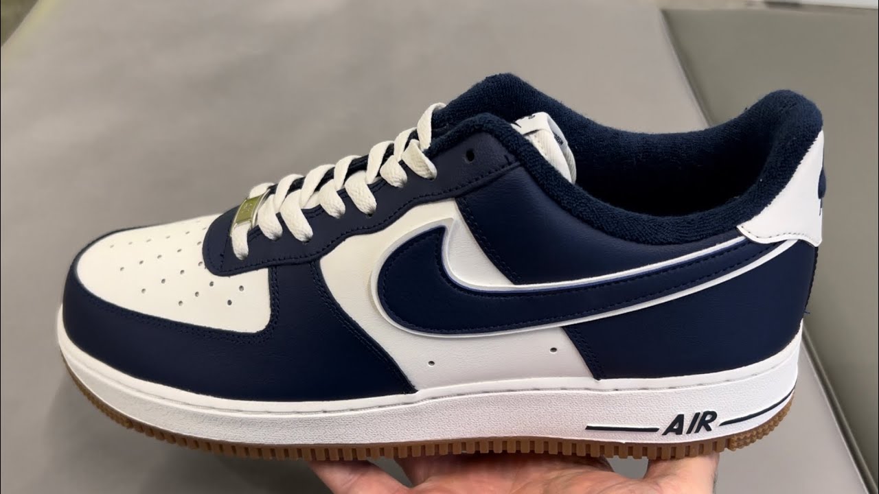 Nike Air Force 1 Low College Pack Midnight Navy Shoes - YouTube