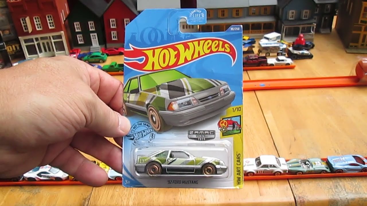 92 Ford Mustang 2020 ZAMAC 011 Hot Wheels Art Cars 1/10 - Toy Car