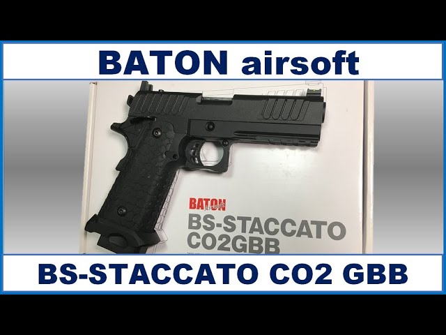 BATON airsoft BS STACCATO CO2 ガスブローバック - YouTube