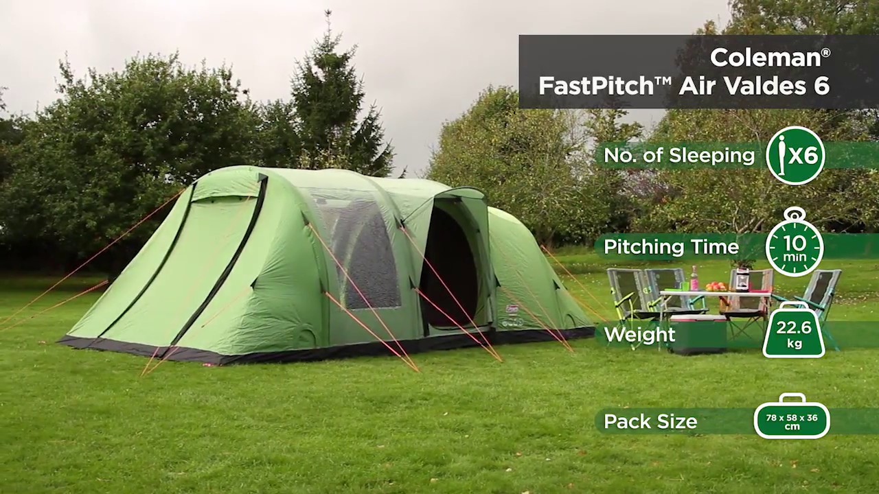 Coleman® FastPitch Air Valdes 6 - inflatable 6 man family tent