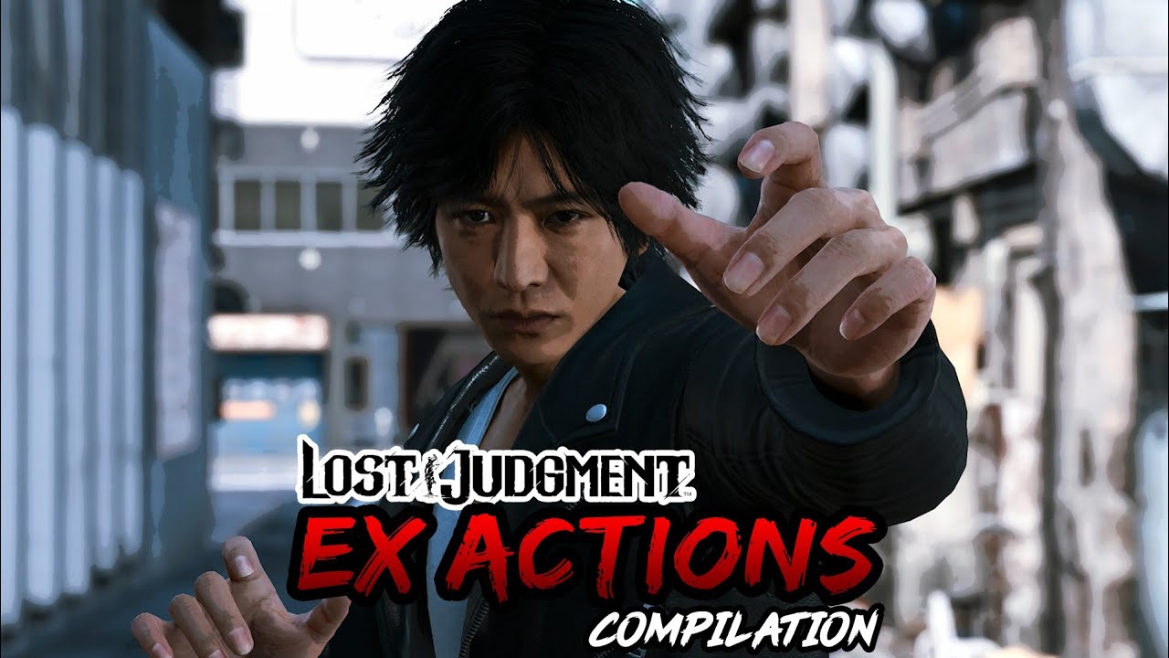 Lost Judgment - All EX Actions Compilation - YouTube