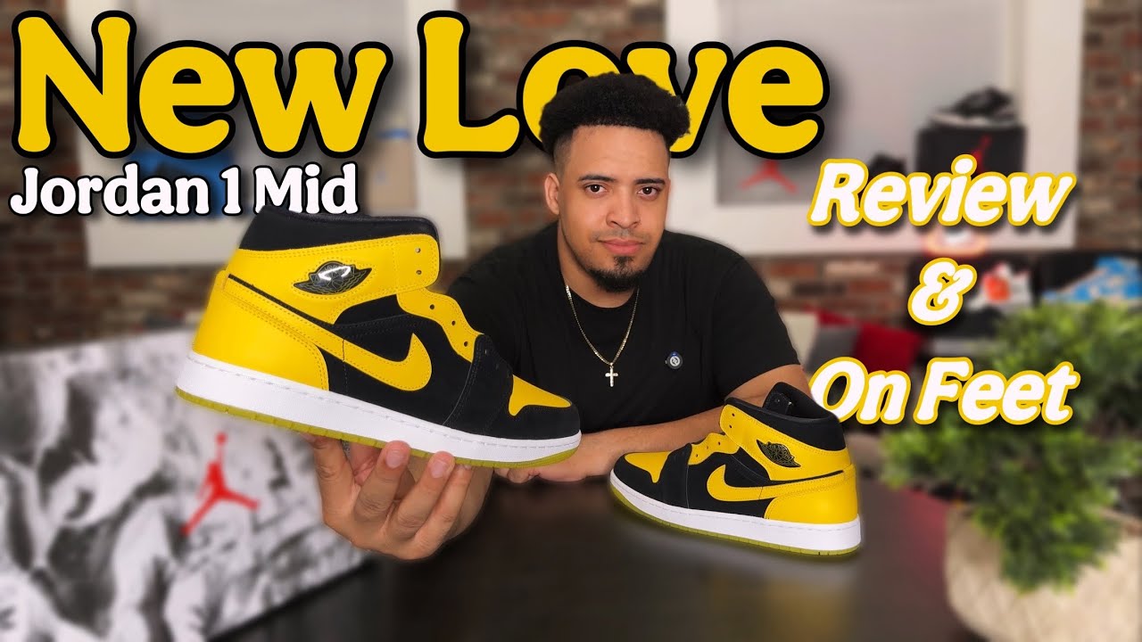 Jordan 1 Mid NEW LOVE 💛 Review & On Feet + Lace Swap - YouTube