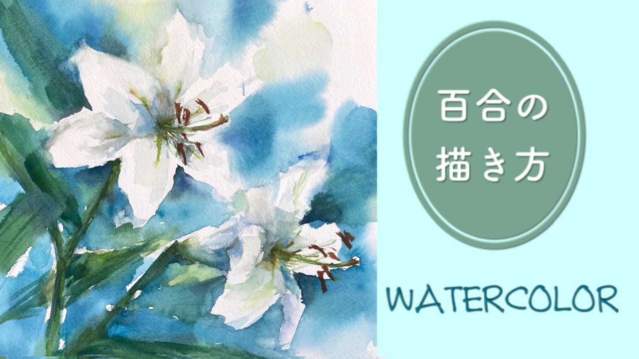 Watercolor painting course for beginners 79] How to draw lilies