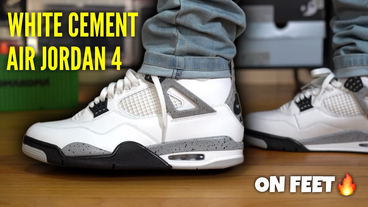 Worth It?! Air Jordan 4 WHITE CEMENT Review & On Feet - YouTube
