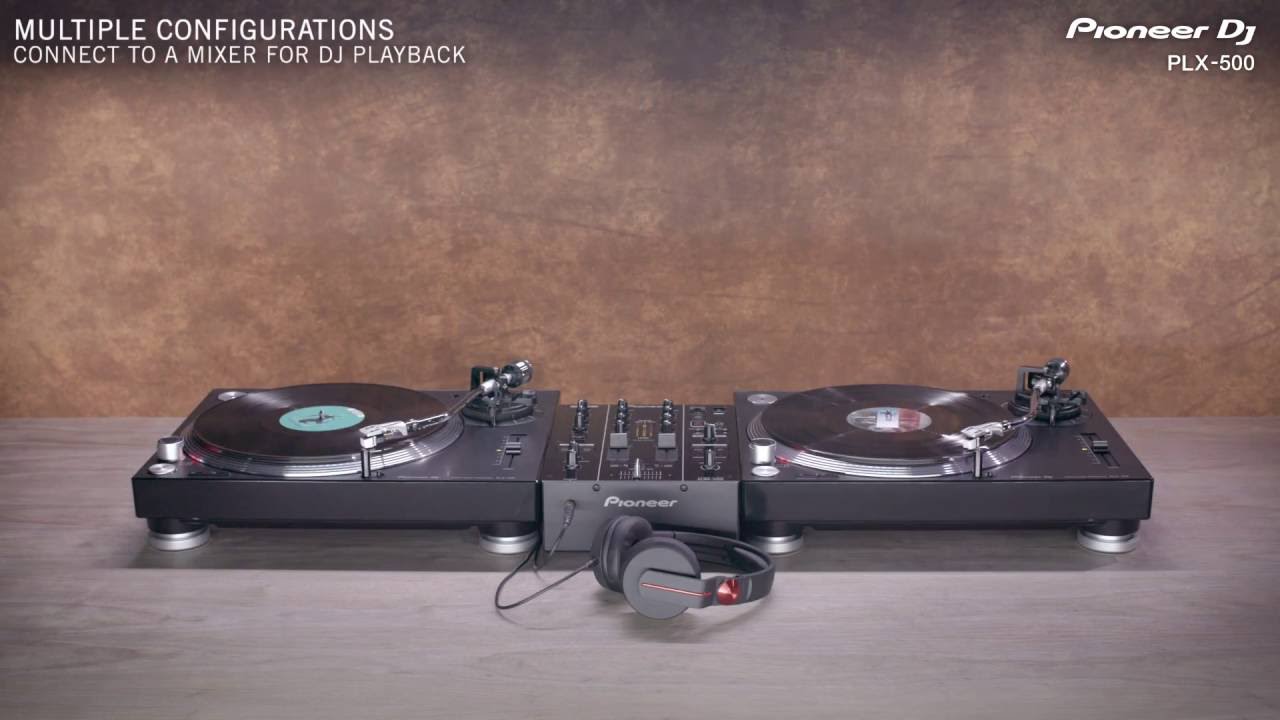 Pioneer DJ PLX-500-K Turntable DJ Kit with 2 x Turntables,