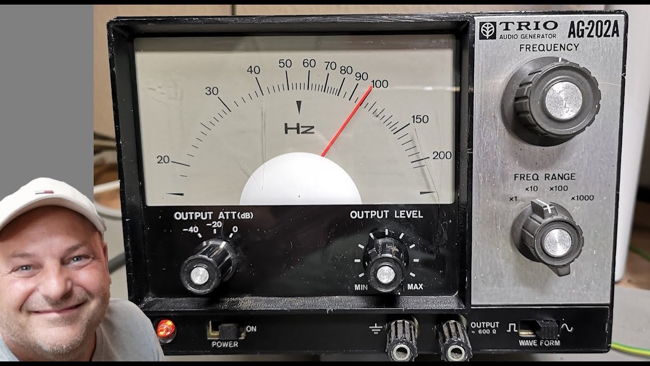 TRIO AG-202A audio generator 20-200kHz test teardown - YouTube