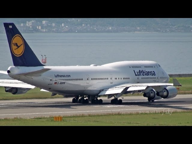 KIX/RJBB] Lufthansa Boeing 747-430 [D-ABVM] take-off [関西空港