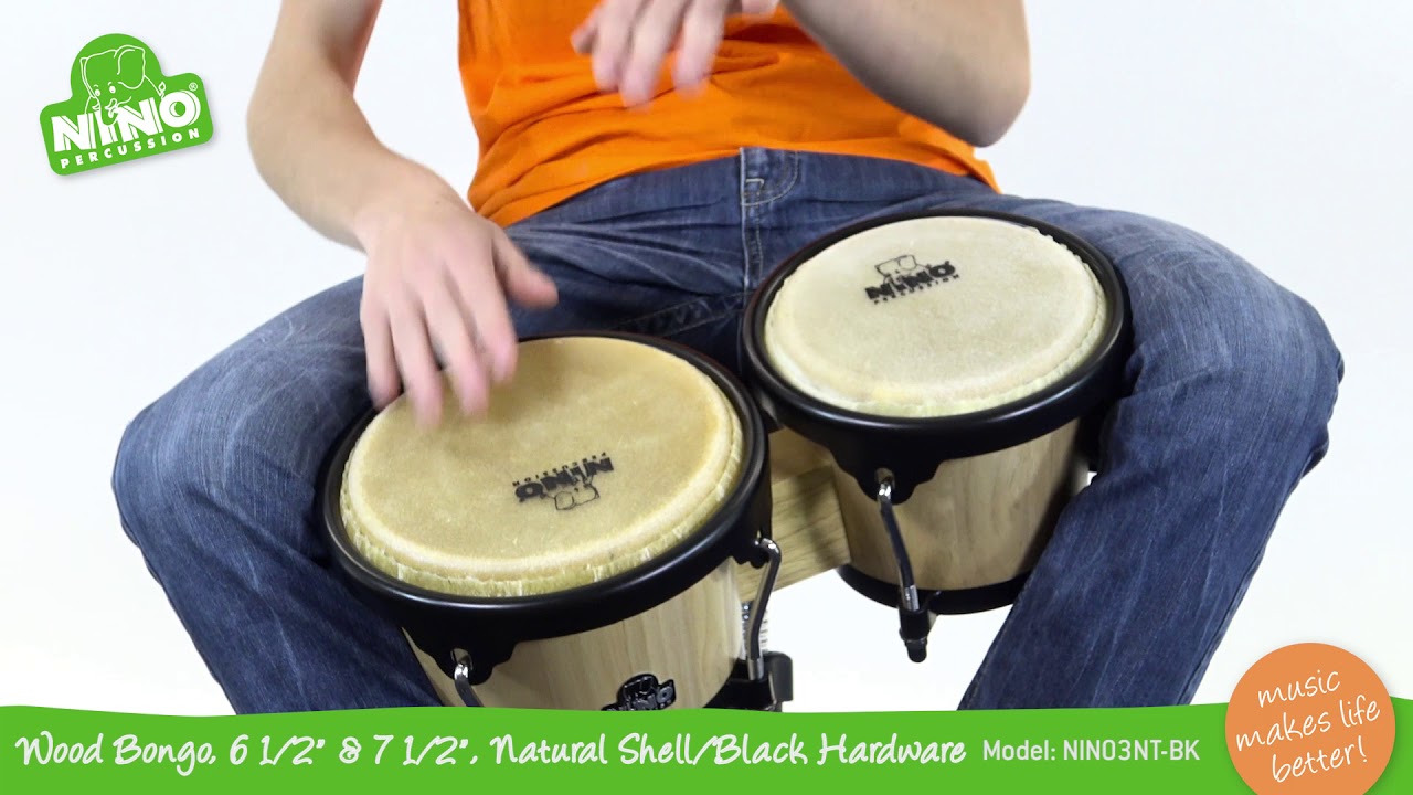 キッズパーカッション NINO3NT-BK ボンゴ -鈴木楽器製作所- - YouTube