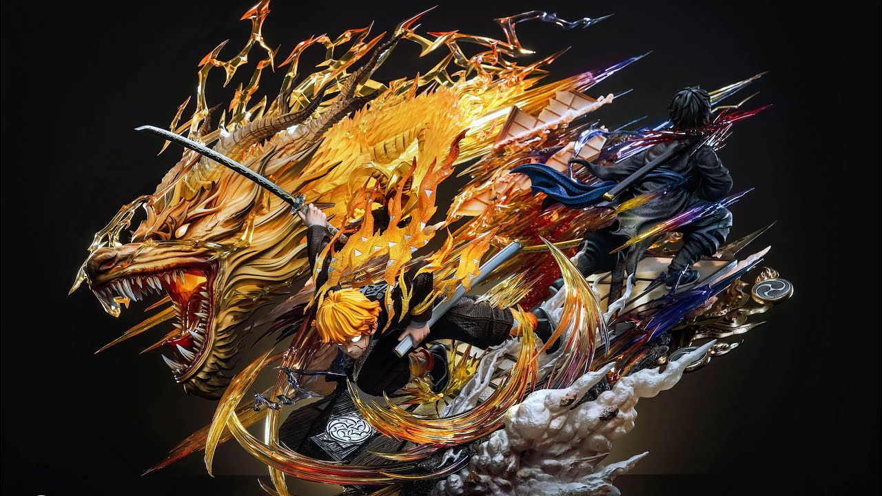 預購】鬼滅之刃GK 蒐藏雕像我妻善逸火雷神[Hamlet Studio] – 無人島玩具