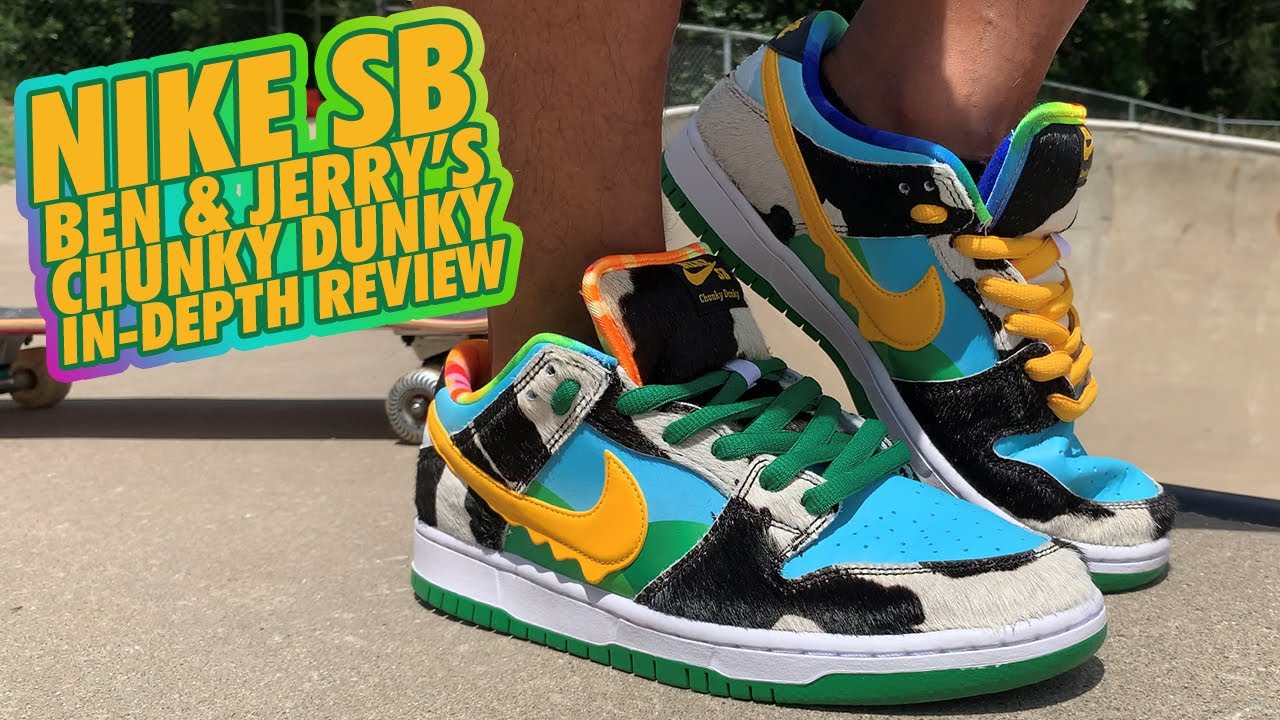 NIKE SB BEN & JERRY'S CHUNKY DUNKY ON-FOOT REVIEW! - YouTube