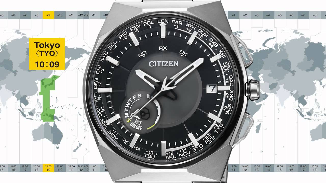 CITIZEN Eco-Drive SATELLITE WAVE F100 機能紹介 - YouTube
