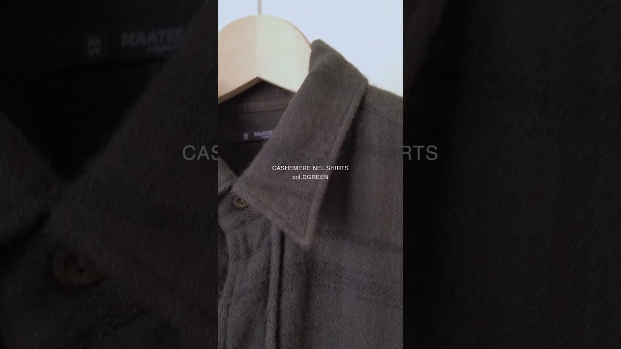 MAATEE&SONS マーティーアンドサンズ】CASHEMERE NEL SHIRTS GRY