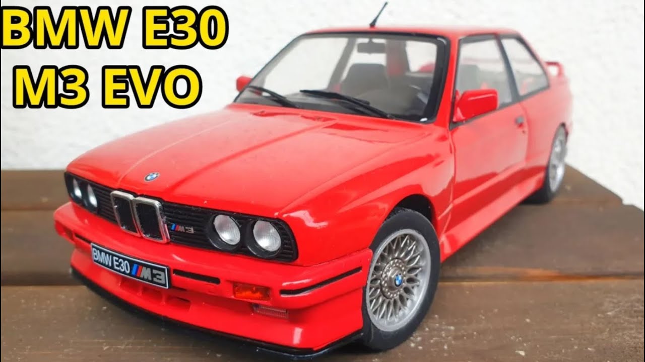BMW E30 M3 Sport Evolution 1990 1:18 Red Solido - YouTube