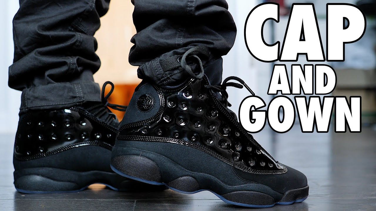 AIR JORDAN 13 CAP AND GOWN REVIEW AND ON FOOT !!! - YouTube