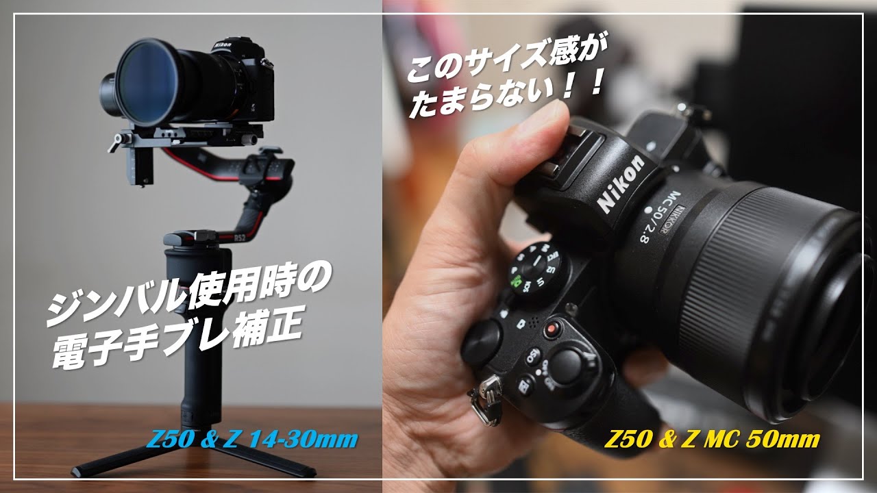 Nikon Z50、Z fc ジンバル撮影時の電子手ブレ補正 ON、OFF の違い