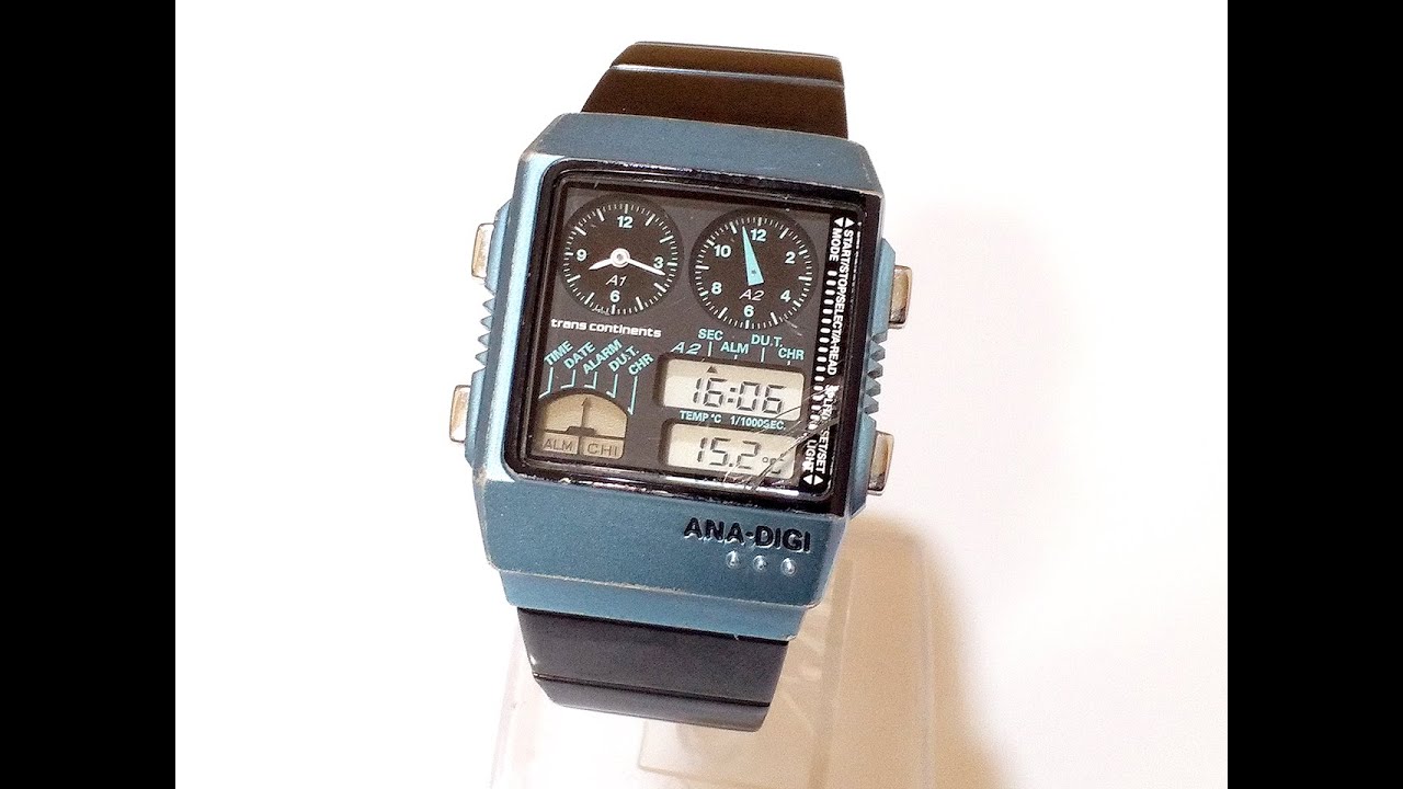 TRANS CONTINENTS ANA-DIGI Temp Watch by Citizen 8989-S010772 - YouTube