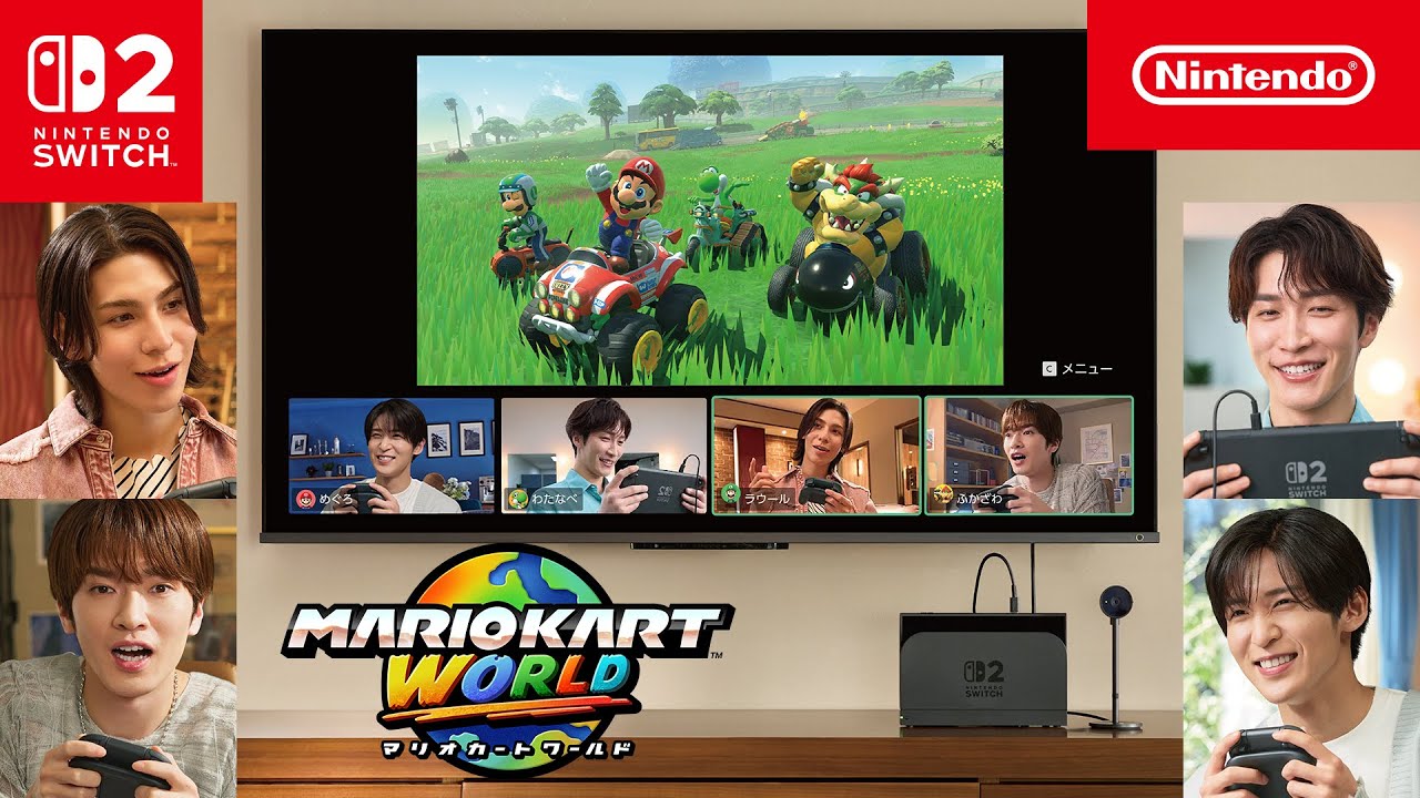 マリオカート ワールド CM ゲームチャット篇 ロングバージョン - YouTube