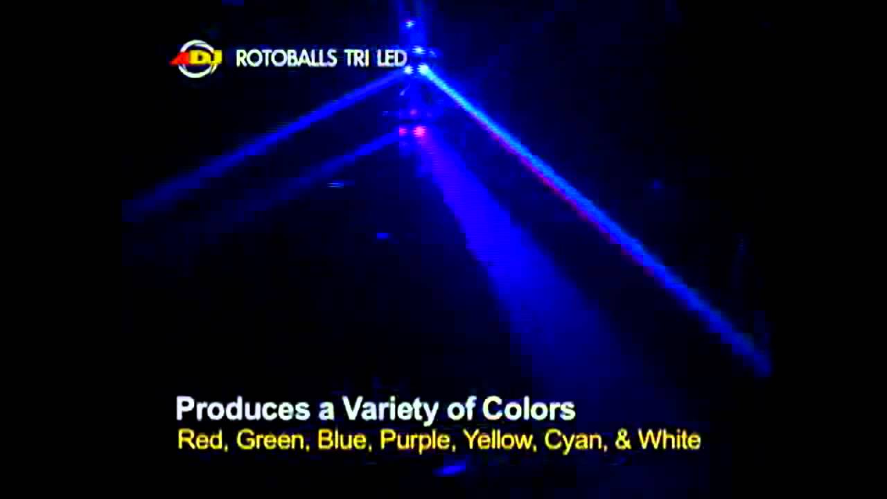 AMERICAN DJ / ミラーボールセンターピース ROTOBALLS TRI LED - YouTube