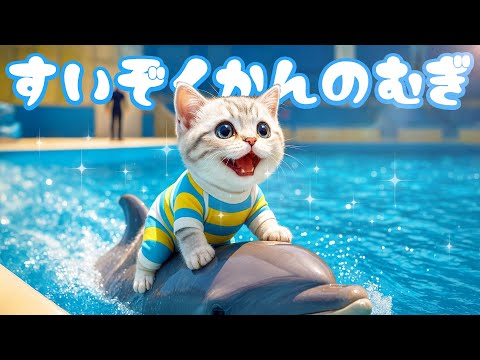 社畜ねこのむぎ】行ってきます!!休日を水族館で満喫するむぎの一日に