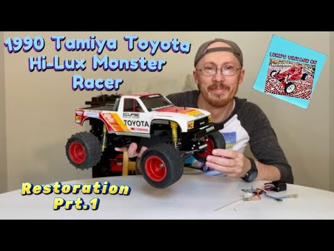1990 TAMIYA TOYOTA HI-LUX RC MONSTER RACER TRUCK RESTORATION Prt 1