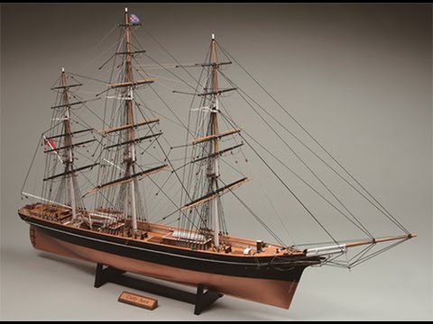 木製帆船模型1/100カティーサーク - YouTube