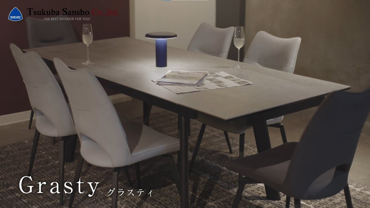 ダイニングテーブル グラスティ140EXテーブル アッシュグレイ(アッシュ