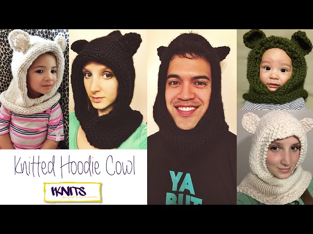 KNITTING TUTORIAL - HOODED COWL - YouTube