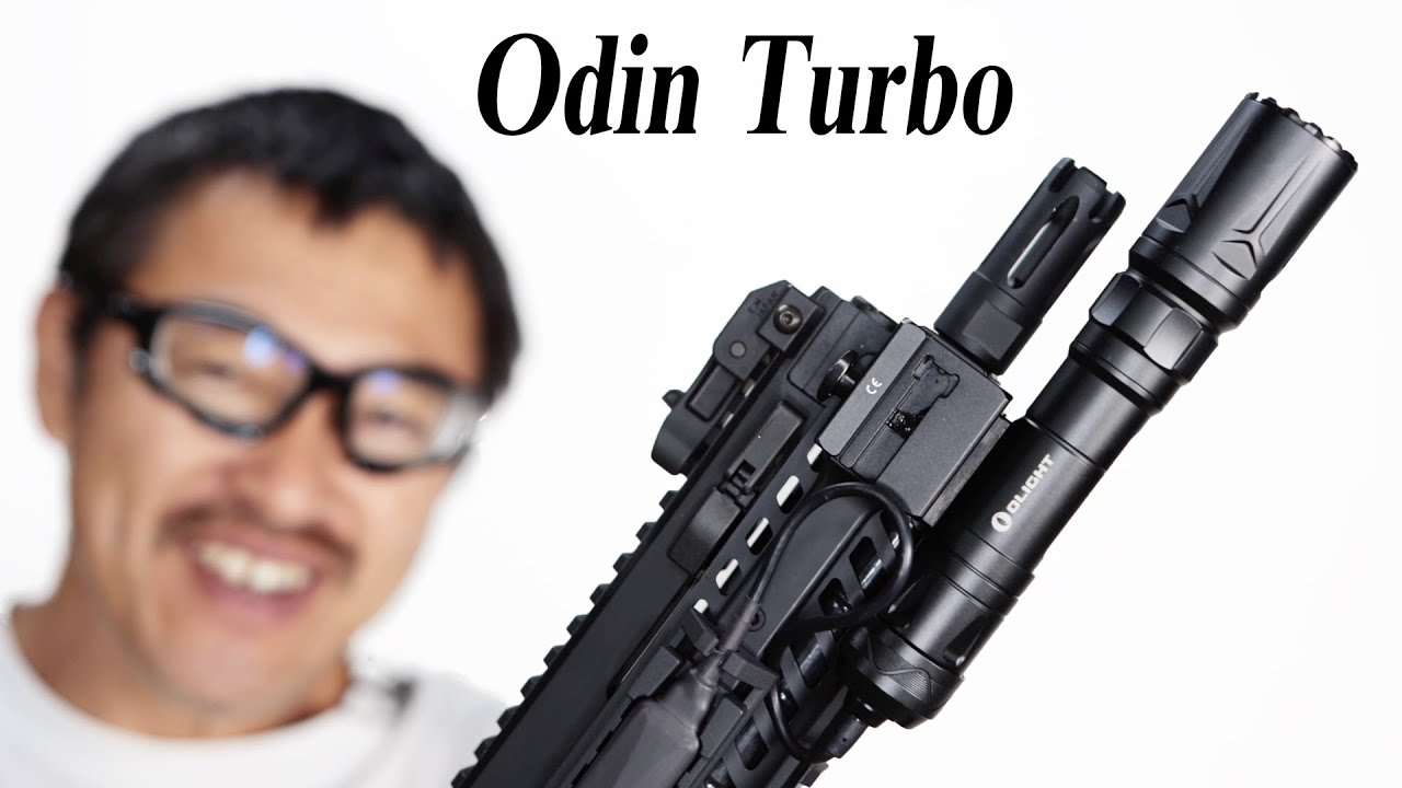 Olight Odin Turbo タクティカルライト M4電動ガンに装着レビュー 腰