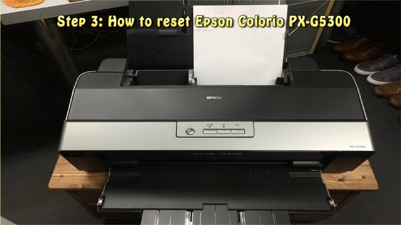 Reset Epson Colorio PX G5300 Waste Ink Pad Counter - YouTube