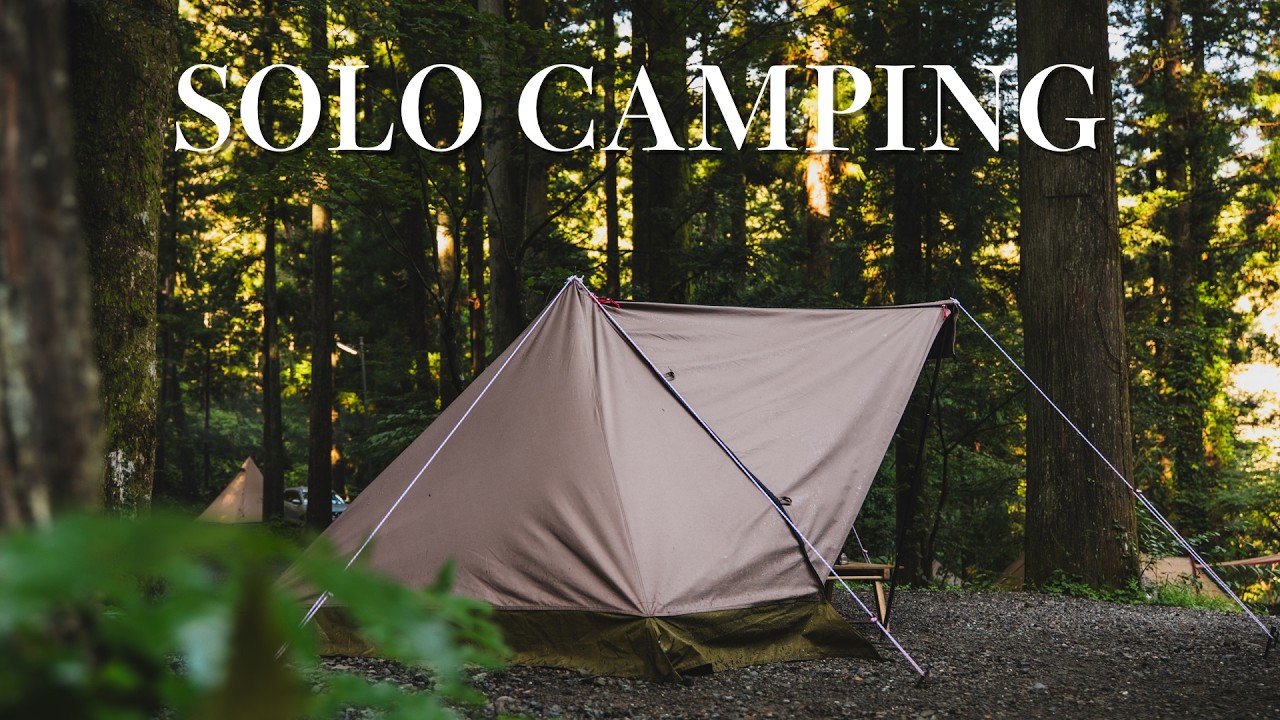 ソロキャンプ】炎幕DX Ver.2 夜間の初張りキャンプ - YouTube